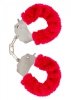 Kajdanki-FURRY FUN CUFFS RED PLUSH